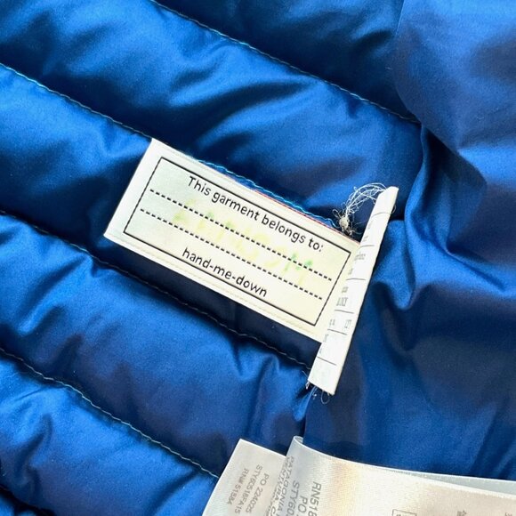 Patagonia Baby Down Sweater Jacket Blue Full Zip Size 3T - Picture 10 of 11